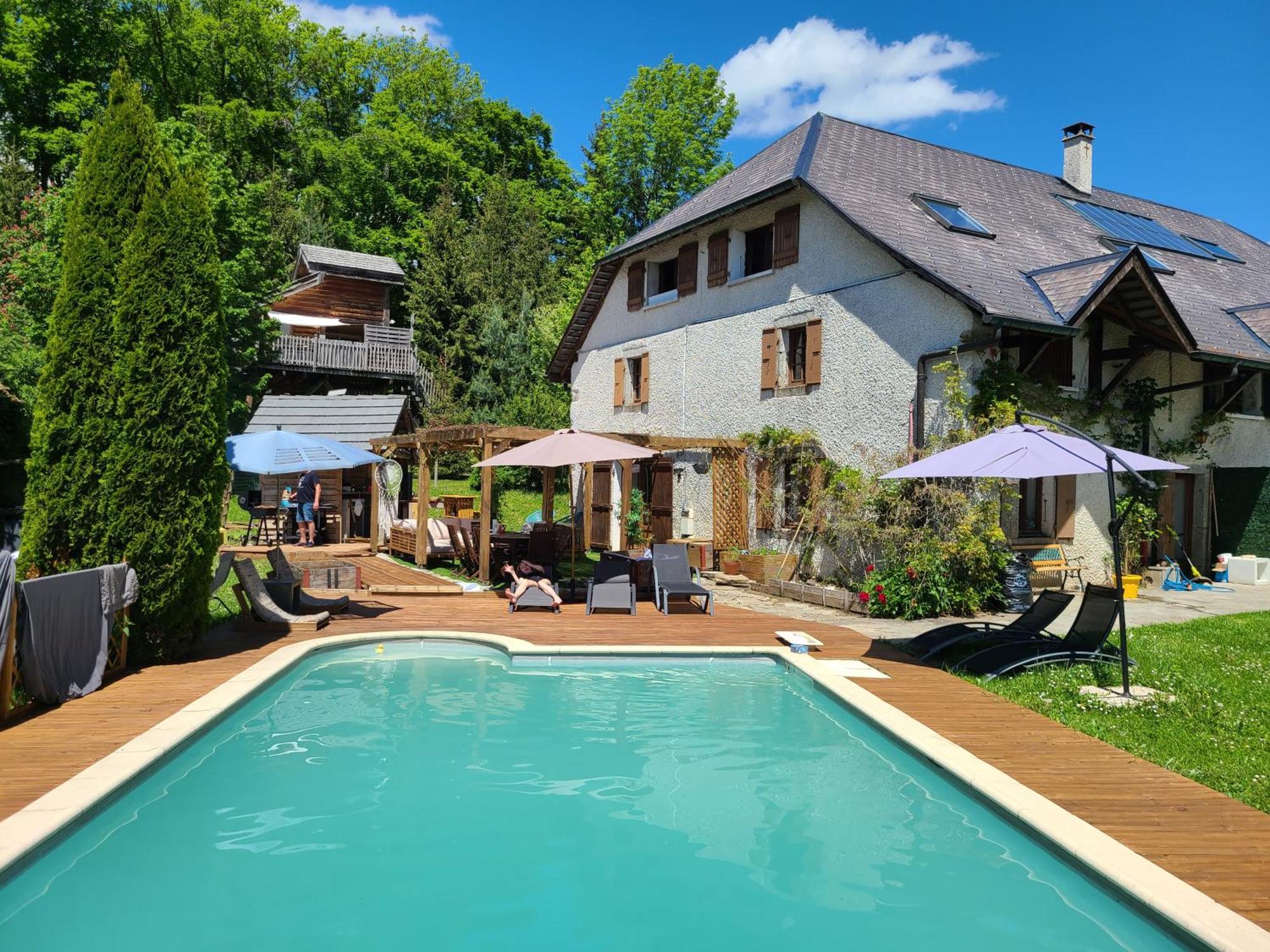 L'Oree Des Bornes-Appartement Avec Piscine Evires ภายนอก รูปภาพ
